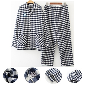Men's Knit Flannel Pajamas Set